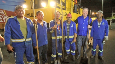 Obras de Asfalto na Bola do Coroado