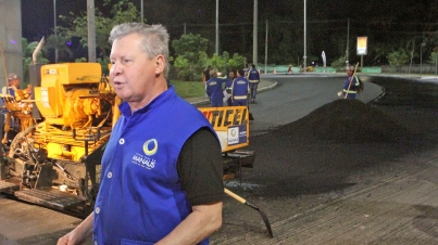 Obras de Asfalto na Bola do Coroado