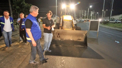 Obras de Asfalto na Bola do Coroado